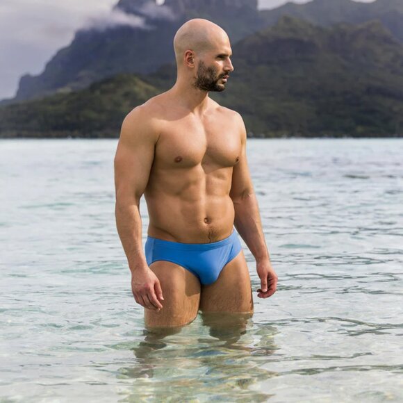 Todd Sanfield Glacier Deep Swim Brief (Sky Blue) - Picture 1 of 4